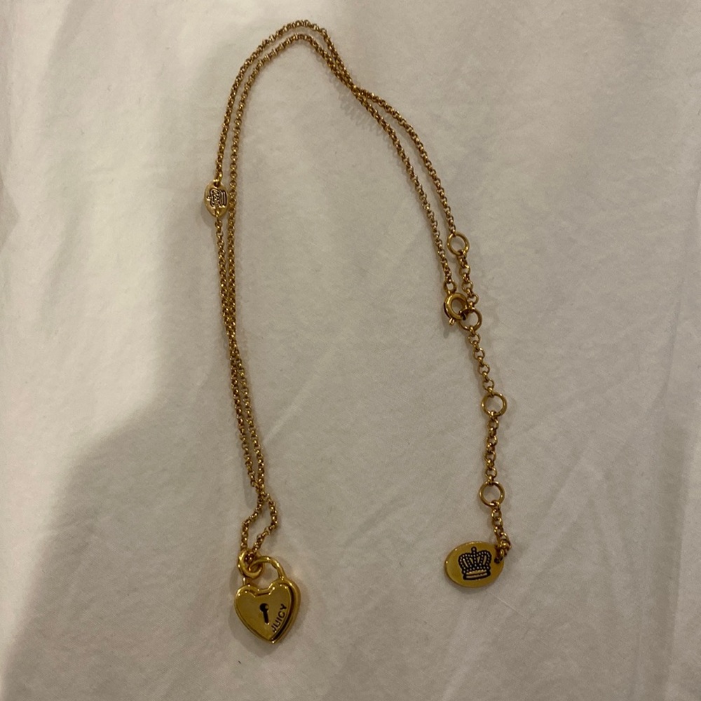 Juicy Couture Heart Lockett Gold Necklace